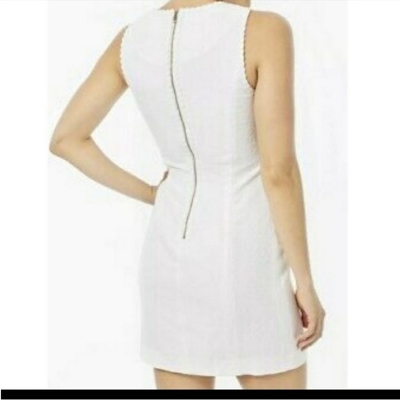 Lilly Pulitzer Women's Visit Mila Jacquard Shift Dress Lace Trim White Sz 2 - Picture 3 of 12